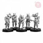 Сборные фигуры из смолы Catfolk Squad, 28 мм, Артель авторской миниатюры «W»