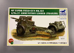 CB35046 QF 25pdr Field Gun Mk. II/I w/No.27 Ammunition Limber (Trailer) Bronco models (Q382-114) (Q382-114)