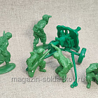Солдатики из пластика German Paratrooper Crew & LG-43gun(tropical uniform ) WWII, 1/32, Mars (32038) (32038)
