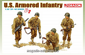 Сборные фигуры из пластика Д Солдаты U.S. ARMORED INFANTRY (GEN2) (1/35) Dragon - фото