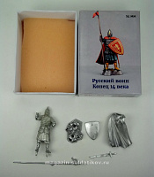 Сборная фигура из металла Русский воин конца XIV в., 54 мм Новый век - фото