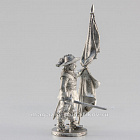 Сборная миниатюра из металла Знаменосец, 28 мм, Аванпост