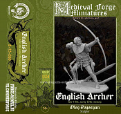 C-75-060 English archer 15th century, 75 mm (1:24) Medieval Forge Miniatures
