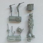 Сборная миниатюра из смолы Батальонный барабанщик мушкетерского полка, идущий 28 мм, Аванпост