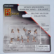 Фигурки из пластика, в росписи Современные американцы (пустыня) 1:144, Pegasus - фото