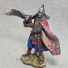 Миниатюра из олова Знатный княжеский дружинник с ловчей птицей, 75 мм, Студия Большой полк (ИЛ2387.07.03.75) (ИЛ2387.07.03.75)