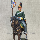 Миниатюра из олова Штандартоносец драгунского полка, Россия 1812 г., 54 мм, Студия Большой полк (ИЛ2777.12.02.54) (ИЛ2777.12.02.54)