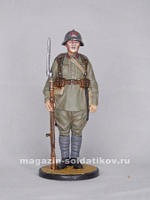 Миниатюра в росписи Красноармеец пехоты РККА, 1939-41 гг. СССР, 1:32, Сибирский партизан - фото