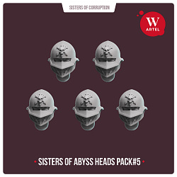 Сборные фигуры из смолы Sisters of Abyss Heads pack#5, 28 мм, Артель авторской миниатюры «W»