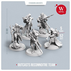 Сборные фигуры из смолы Outcasts Reconnoitre Team, 28 мм, Артель авторской миниатюры «W»