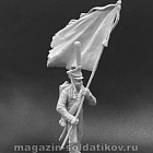 Сборная миниатюра из смолы Знаменосец гренадерских полков, Россия 1812-14, 54 мм, Chronos miniatures