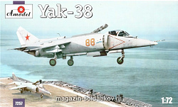 Сборная модель из пластика Яковлев Як-38 Советский палубный штурмовик Amodel (1/72)