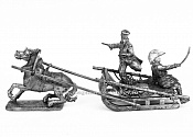 Миниатюра из олова 670 РТ Композиция с санями, 54 мм, Ратник - фото