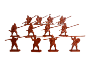 Солдатики из пластика Русская пешая дружина, Большой полк (12 шт, медный), Воины и битвы - фото