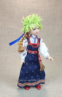 Кукла в девичьем костюме Астраханской губернии №55