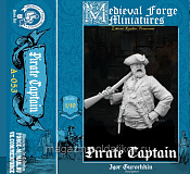 Бюст из смолы Капитан пиратов, 1:10 Medieval Forge Miniatures - фото