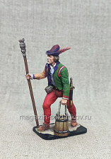 Средневековый артиллерист с банником и ведром, 54 мм, Студия Большой полк - фото
