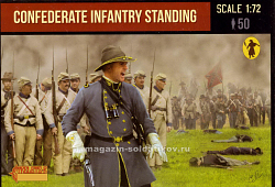 Солдатики из пластика Confederate Infantry Standing (1/72) Strelets (156) (156)