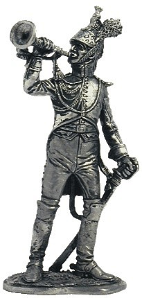 Миниатюра из металла 046. Трубач гвардейского драгунского полка, Франция 1806-1813 гг. EK Castings