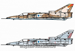 Сборная модель из пластика Д Самолет IDF KFIR C2 + C7 (1/144) Dragon