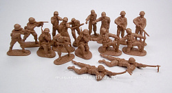 Солдатики из пластика GI’s set #2 16 figures in 8 poses (tan), 1:32 ClassicToySoldiers