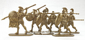 Солдатики из пластика Древняя Греция. Фаланга. Афины, 54 мм (6 шт, цвет-бронзовый, пластик, б/к), Воины и битвы - фото