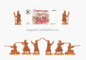 Солдатики из пластика Стрельцы, усиление №2 (8 шт, золотой) 1:32, Уфимский солдатик - фото