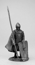 Миниатюра из металла Русский дружинник, XIV век, 54 мм, Солдатики Публия - фото