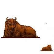 Волшебная фанера Зубры,телята, Зубр 9, Воины и битвы - фото