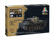 Сборная модель из пластика ИТ Pz.kpfw. Iii Ausf.l/j/m/n Tank Military 1942 (1/56) Italeri - фото