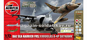 Сборная модель из пластика А Самолеты DOGFIGHT DOUBLE A-4/HARRIER (1/72) Airfix - фото
