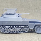 Колесно-гусеничный бронетранспортер Sd.Kfz.250 с зениткой 1/56 3Д Корнукопия (552-028) (552-028)