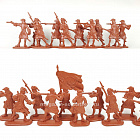 Солдатики из пластика Игровой состав набора: Пехота армии Петра I (8+12 шт, терракот) 52 мм, Солдатики ЛАД