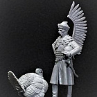Сборная фигура из металла Польский крылатый гусар и индюк, 17 век 54 мм, V.Danilov