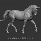 Сборная модель из смолы Лошадь, №4 54 мм, Chronos miniatures