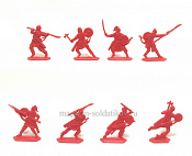 Биармия. Тяжёлая пехота. Пластик (8 шт, рубин, пластик), 54 мм, Воины и битвы - фото
