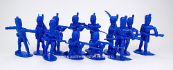 Солдатики из пластика French Grenadier Infantry 12 figures in 8 poses blue 1:32, Timpo