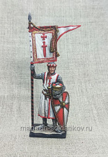 Миниатюра из олова Рыцарь ордена меченосцев, XIII в., 54 мм, Студия Большой полк - фото