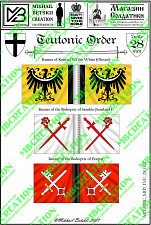 MBC_MID_TEU_28_002 Знамена, 28 мм, Средневековье, Тевтонский орден, Рыцари