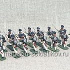 Солдатики из пластика в росписи Русские мушкетеры в бою 1812 гг. - набор 17 шт., Звезда (Q566-051) (Q566-051)