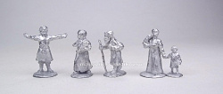 Сборные фигуры из металла Крестьяне, набор №2, 28 мм, Figures from Leon
