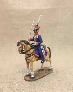 Миниатюра из олова Обер-офицер уланских полков 1812-14 годы., 54 мм, Студия Большой полк