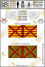 Знамена бумажные, 1/72, Испания (1618-1648), Пехотные полки - фото