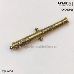 Бронзовый ствол для длинной 6-фунтовой пушки, 28 мм Аванпост (10019/B) (10019/B)