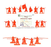 Солдатики из пластика Полк иноземного строя (16 шт., красный) 1:32, Уфимский солдатик - фото