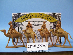 Солдатики из пластика Война в Египте 1884-1885 г. Пехота на верблюдах, (набор 1), 1/32 Armies in plastic