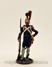 Миниатюра из олова Гвардейский сапер. Франция, 1809-15 гг, Студия Большой полк - фото