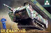 Сборная модель из пластика Французский тяжелый танк St. Chamond Late Type 1/35 Takom - фото