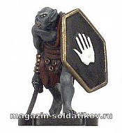 Фигурки из металла Изенгардский орк со скимитаром, металлическая фигурка, 32 мм, Mithril - фото