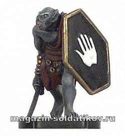 Фигурки из металла Изенгардский орк со скимитаром, металлическая фигурка, 32 мм, Mithril